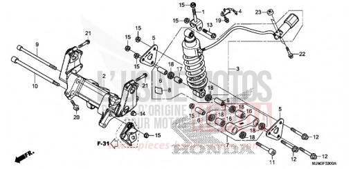 KISSEN, HINTEN VFR800FE de 2014